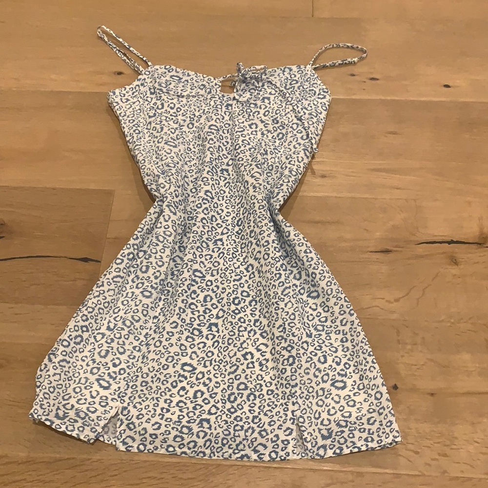 princess polly blue printed mini dress